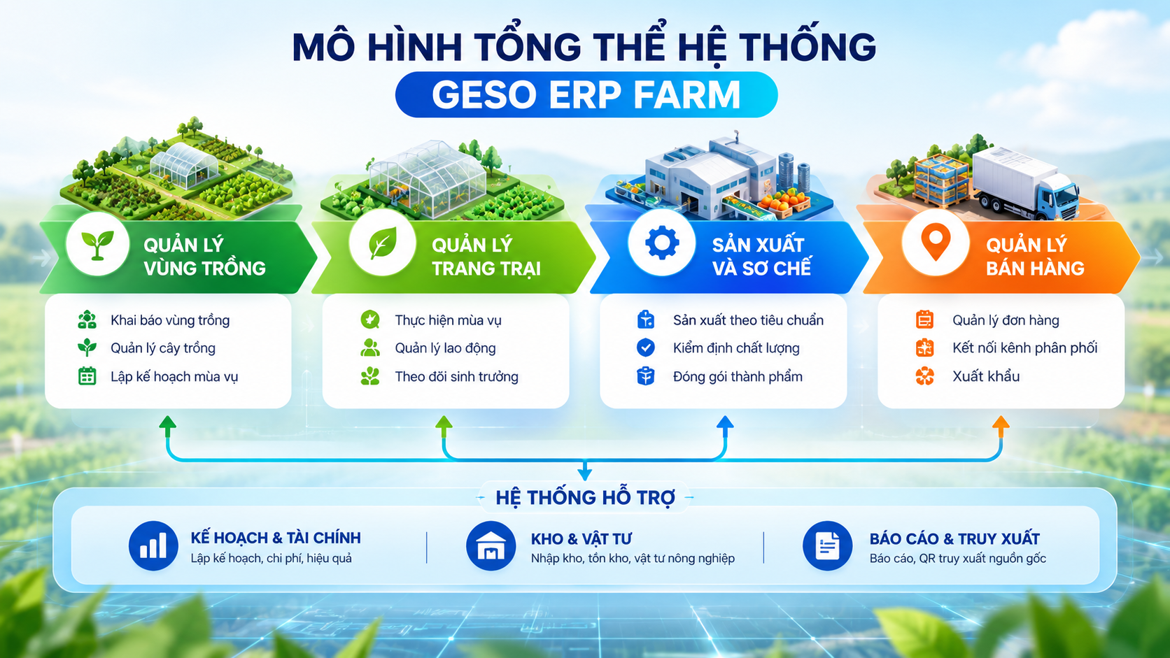 Mô hình tổng thể GESO ERP Farm